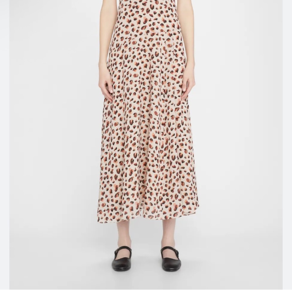 Theory flora leopard print silk midi cami dress - Picture 13 of 14